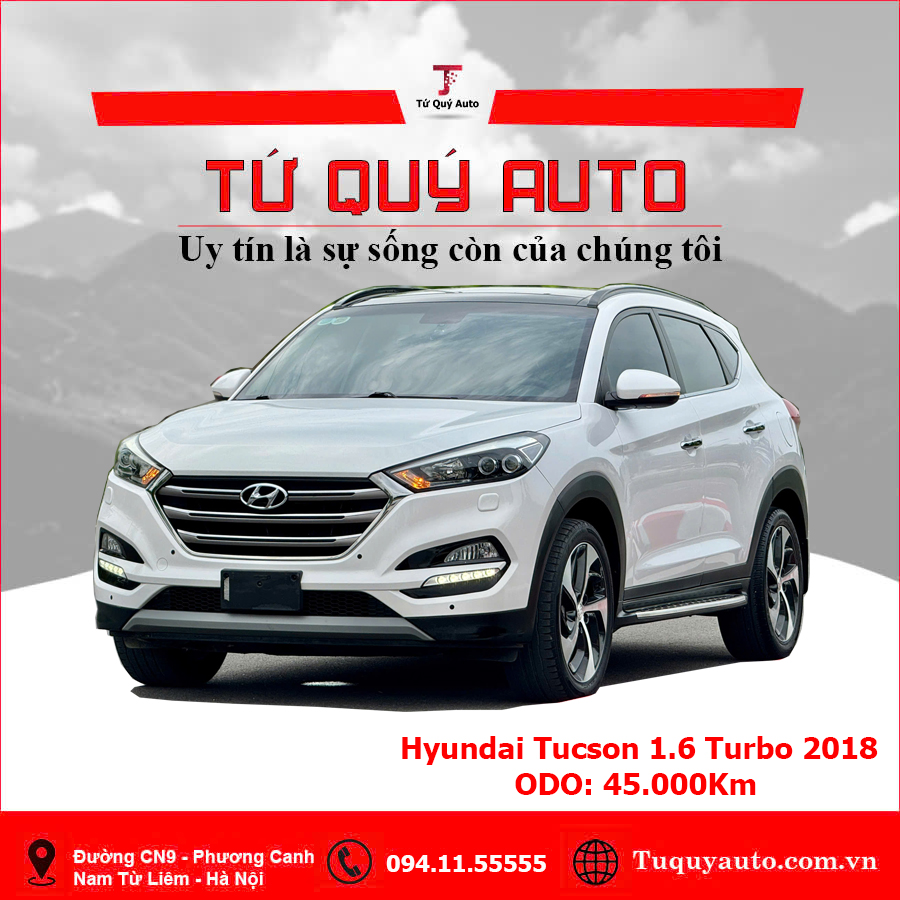 Xe Hyundai Tucson 1.6 AT Turbo 2018 - Trắng