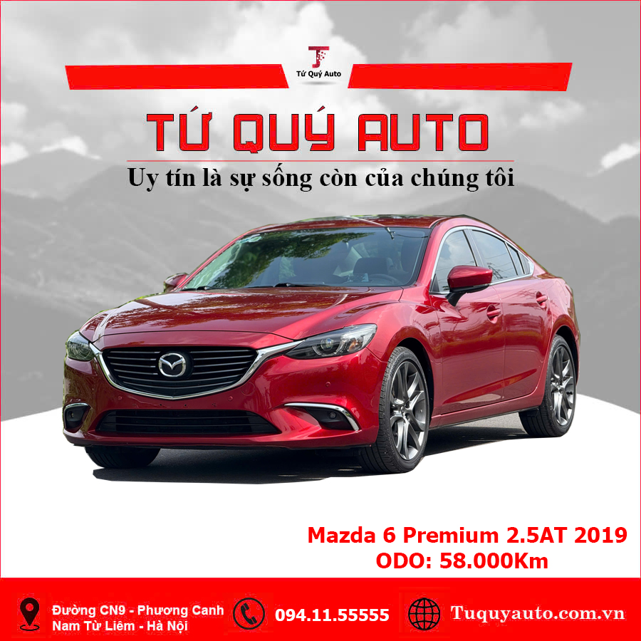 Xe Mazda 6 Premium 2.5 AT 2019 - Đỏ