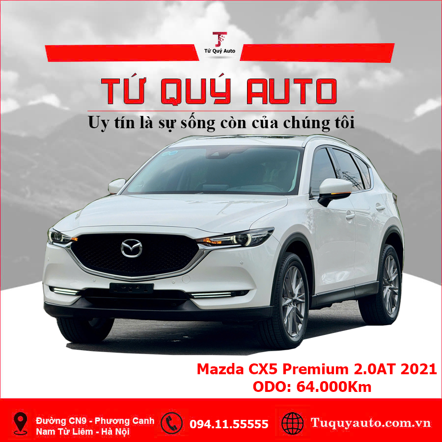Xe Mazda CX5 Premium 2.0 AT 2021 - Trắng