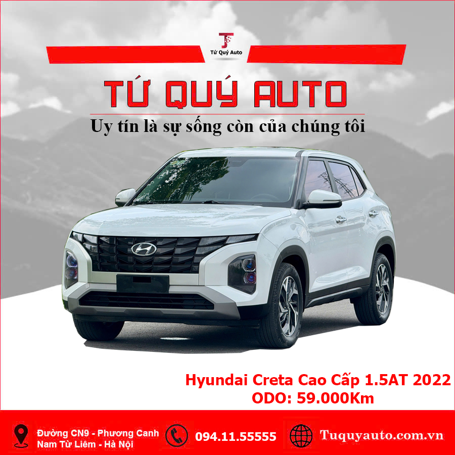 Xe Hyundai Creta 1.5AT Cao Cấp 2022 - Trắng