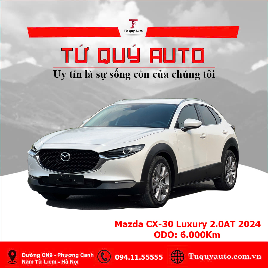 Xe Mazda CX 30 Luxury 2.0 AT 2024 - Trắng