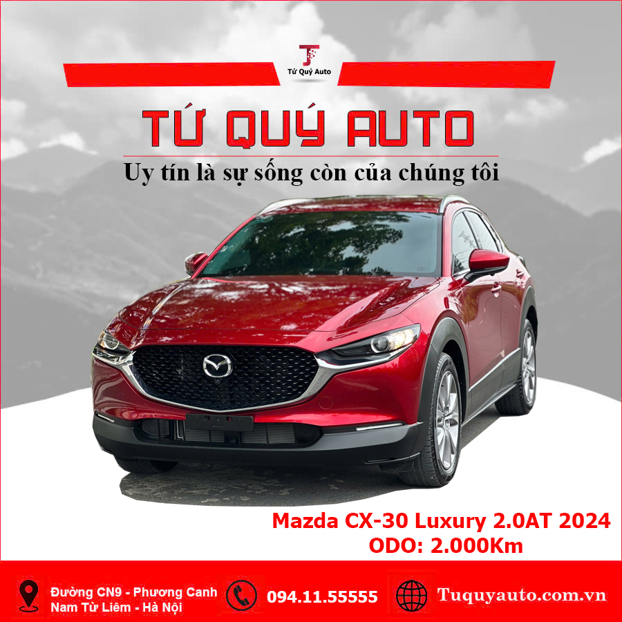 Xe Mazda CX 30 Luxury 2.0 AT 2024 - Đỏ