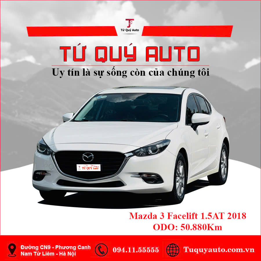 Xe Mazda 3 Sedan 1.5 AT 2018 - Trắng