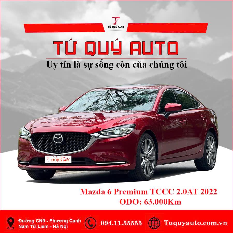 Xe Mazda 6 Premium 2.0 AT 2022 - Đỏ