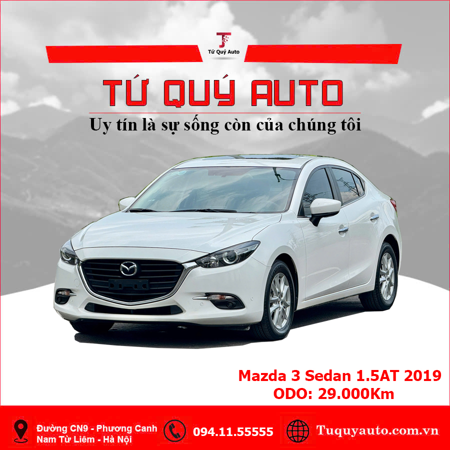 Xe Mazda 3 Sedan 1.5AT 2019 - Trắng