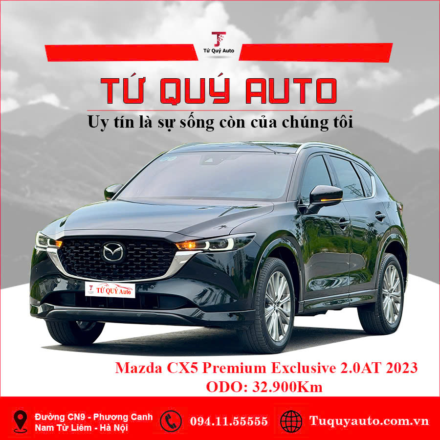 Xe Mazda CX5 Premium Exclusive 2.0 AT 2023 - Đen