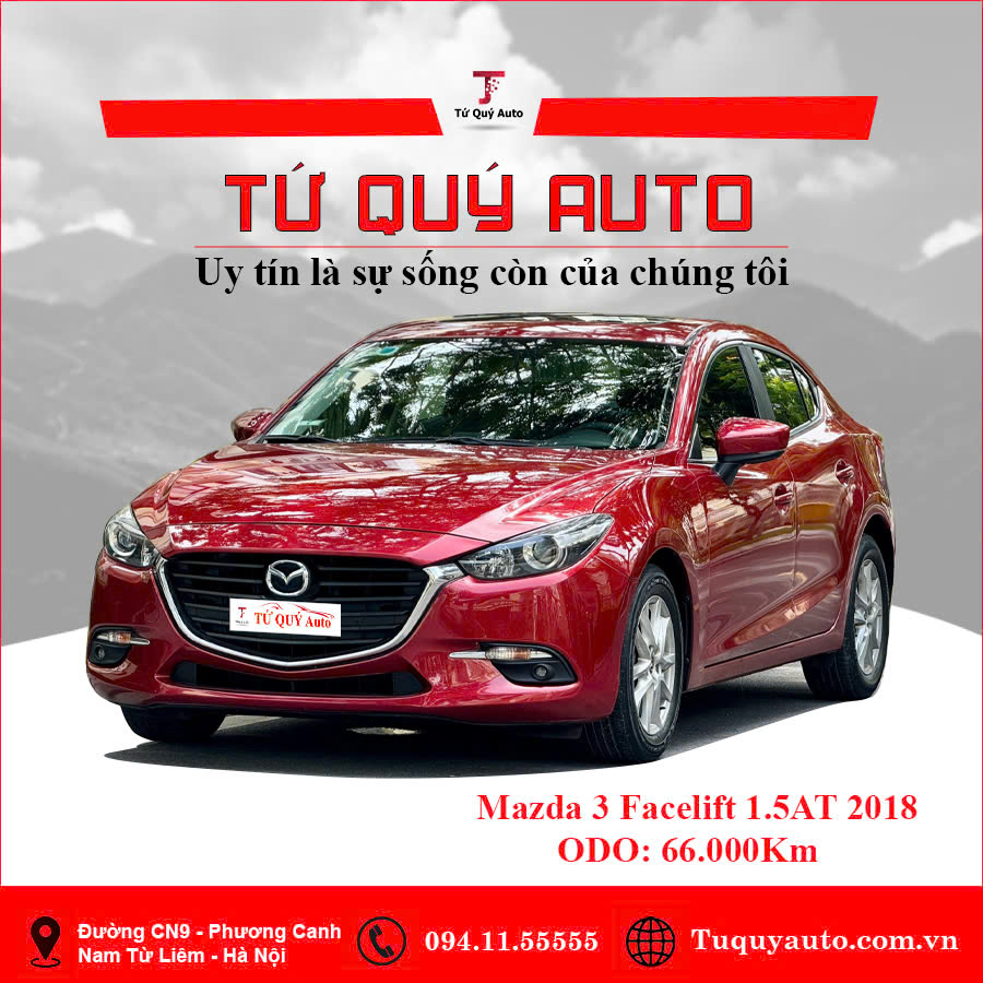 Xe Mazda 3 Sedan 1.5 AT 2018 - Đỏ