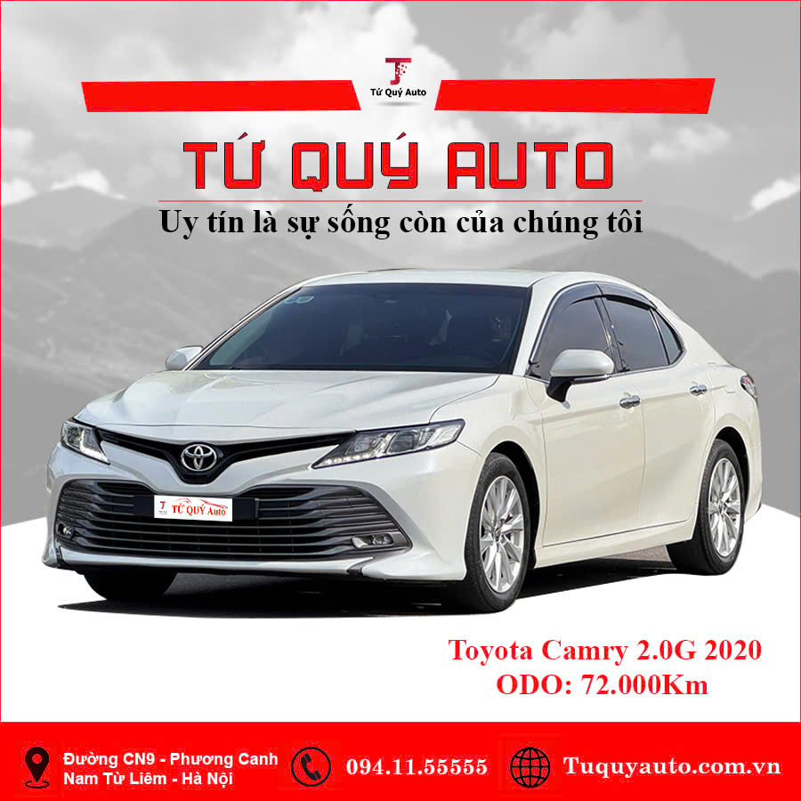 Xe Toyota Camry 2.0G 2020 - Trắng