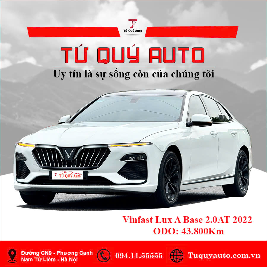 Xe VinFast Lux A 2.0 Tiêu chuẩn 2022 - Trắng