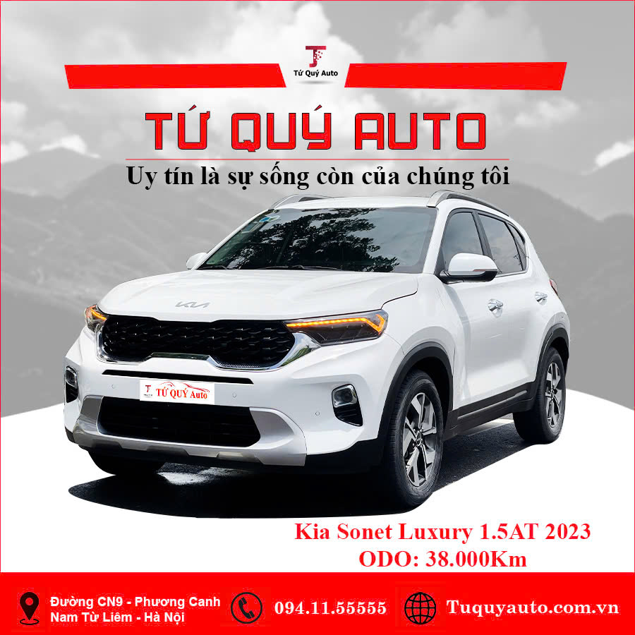 Xe Kia Sonet Luxury 1.5 AT 2023 - Trắng