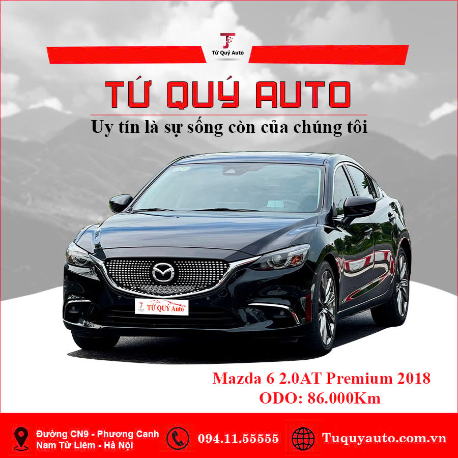 Xe Mazda 6 2.0L Premium 2018 - Đen