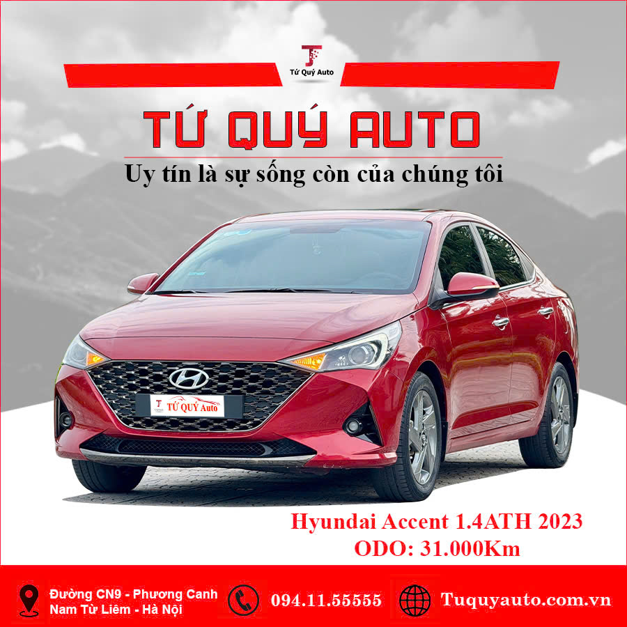 Xe Hyundai Accent 1.4 AT Đặc Biệt 2023 - Đỏ