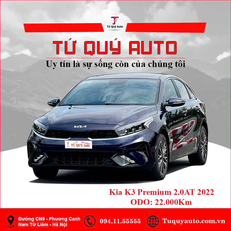 Xe Kia K3 Premium 2.0 AT 2022 - Xanh Đen