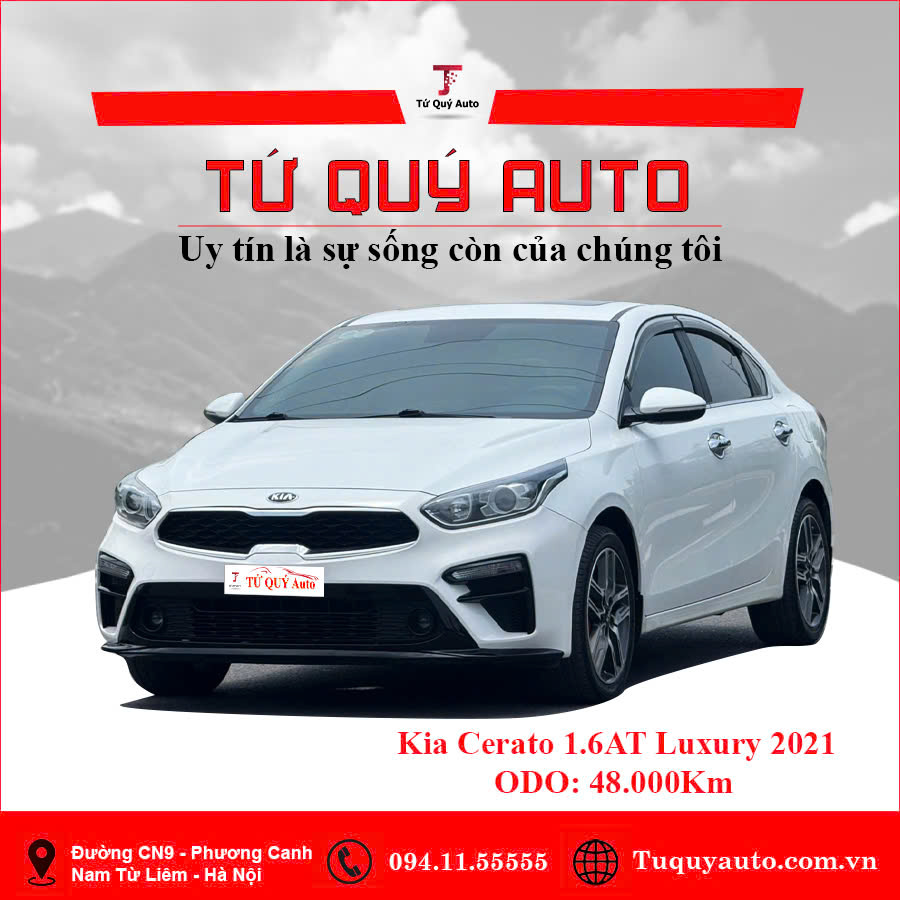 Xe Kia Cerato 1.6 AT Luxury 2021 - Trắng