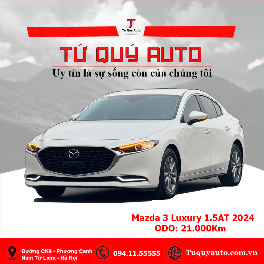 Xe Mazda 3 1.5L Luxury 2024 - Trắng
