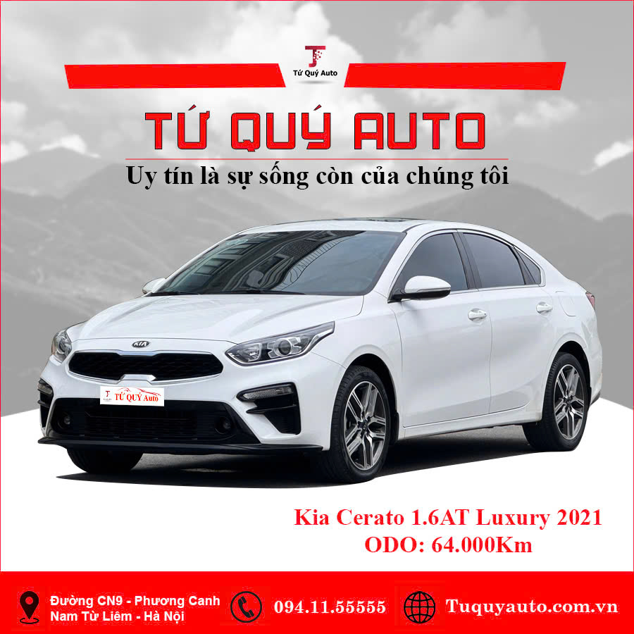 Xe Kia Cerato 1.6 AT Luxury 2021 - Trắng