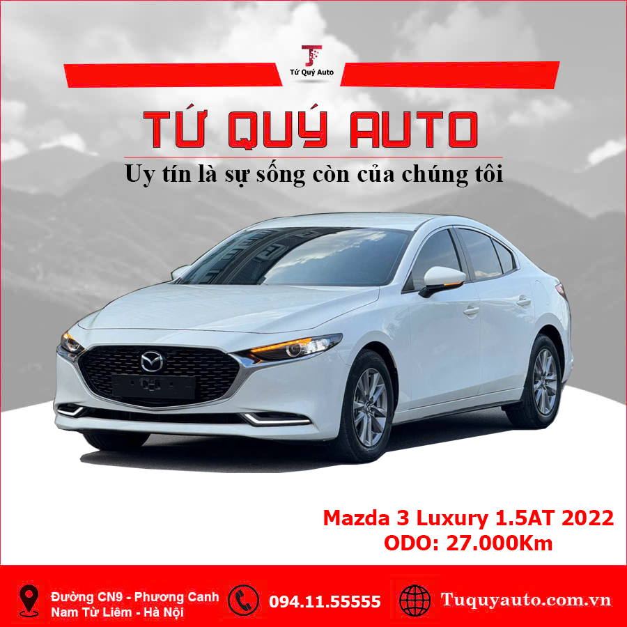 Xe Mazda 3 1.5L Luxury 2022 - Trắng