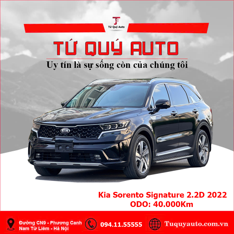 Xe Kia Sorento Signature 2.2 AT AWD 2022 - Đen