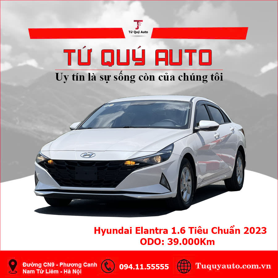 Xe Hyundai Elantra 1.6 AT Tiêu chuẩn 2023 - Trắng