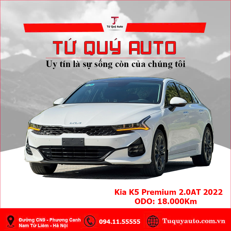 Xe Kia K5 Premium 2.0 AT 2022 - Trắng