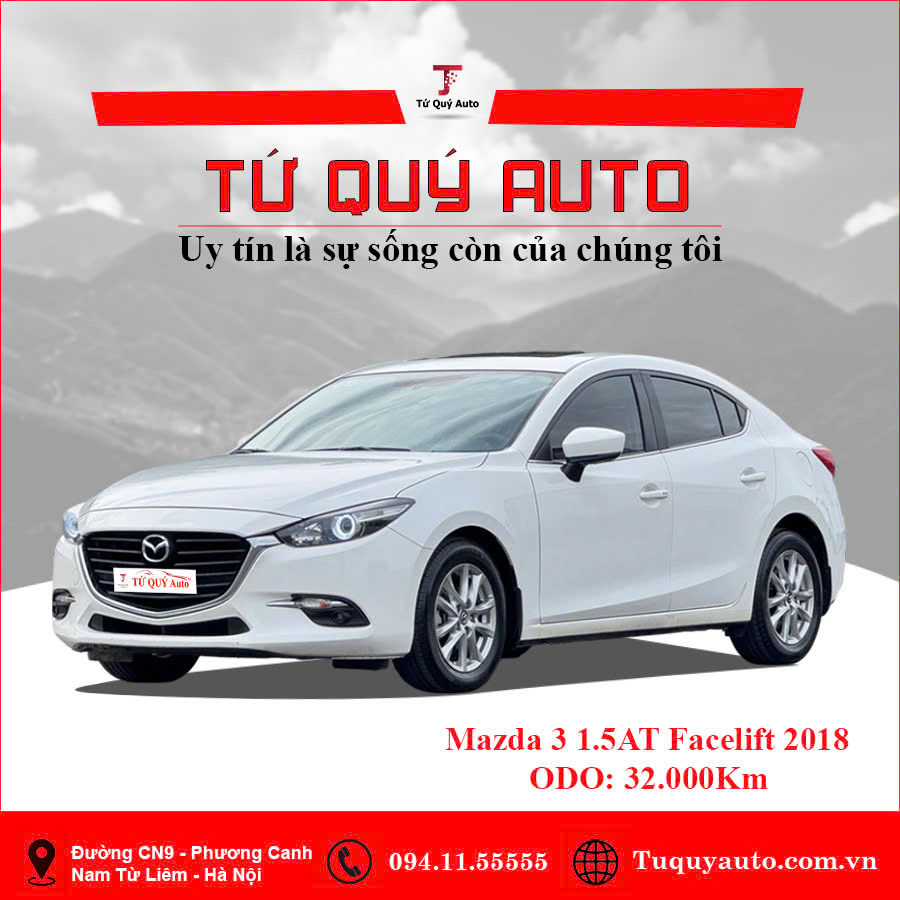 Xe Mazda 3 Sedan 1.5 AT 2018 - Trắng