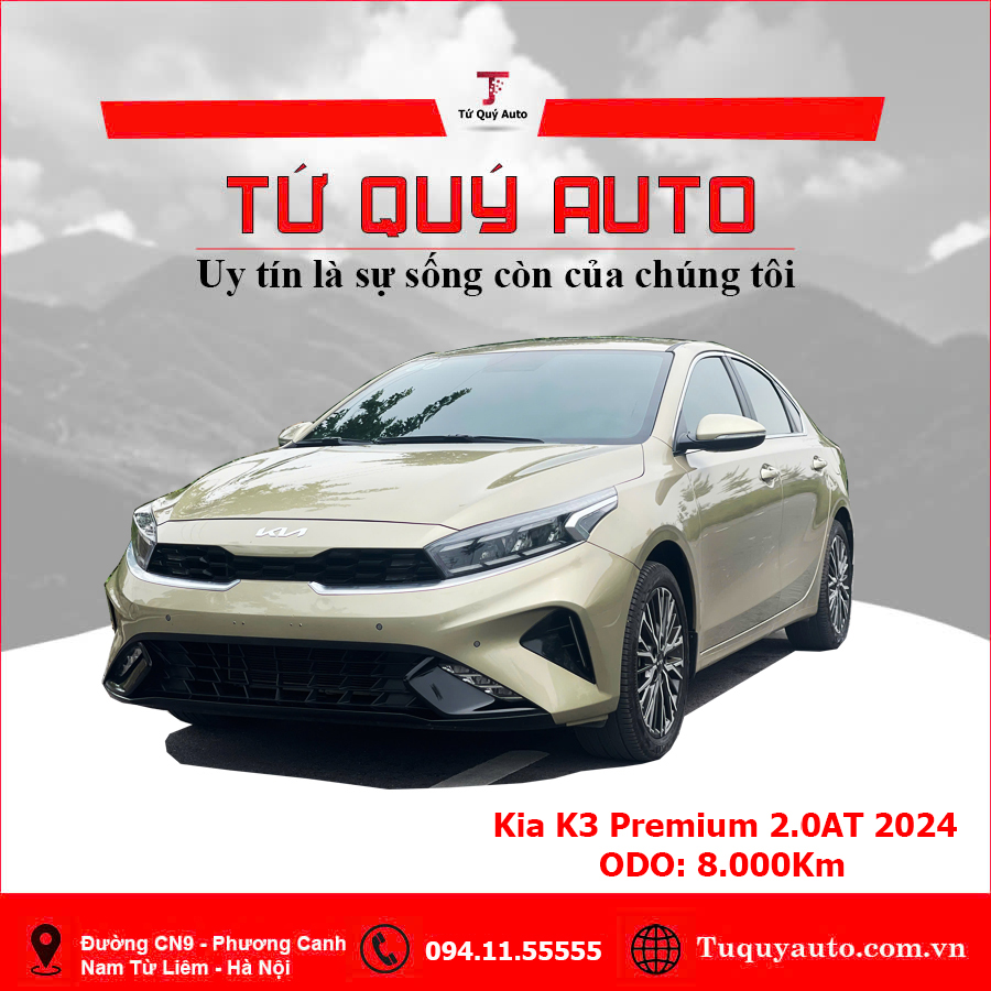 Xe Kia K3 Premium 2.0 AT 2024 - Vàng Cát