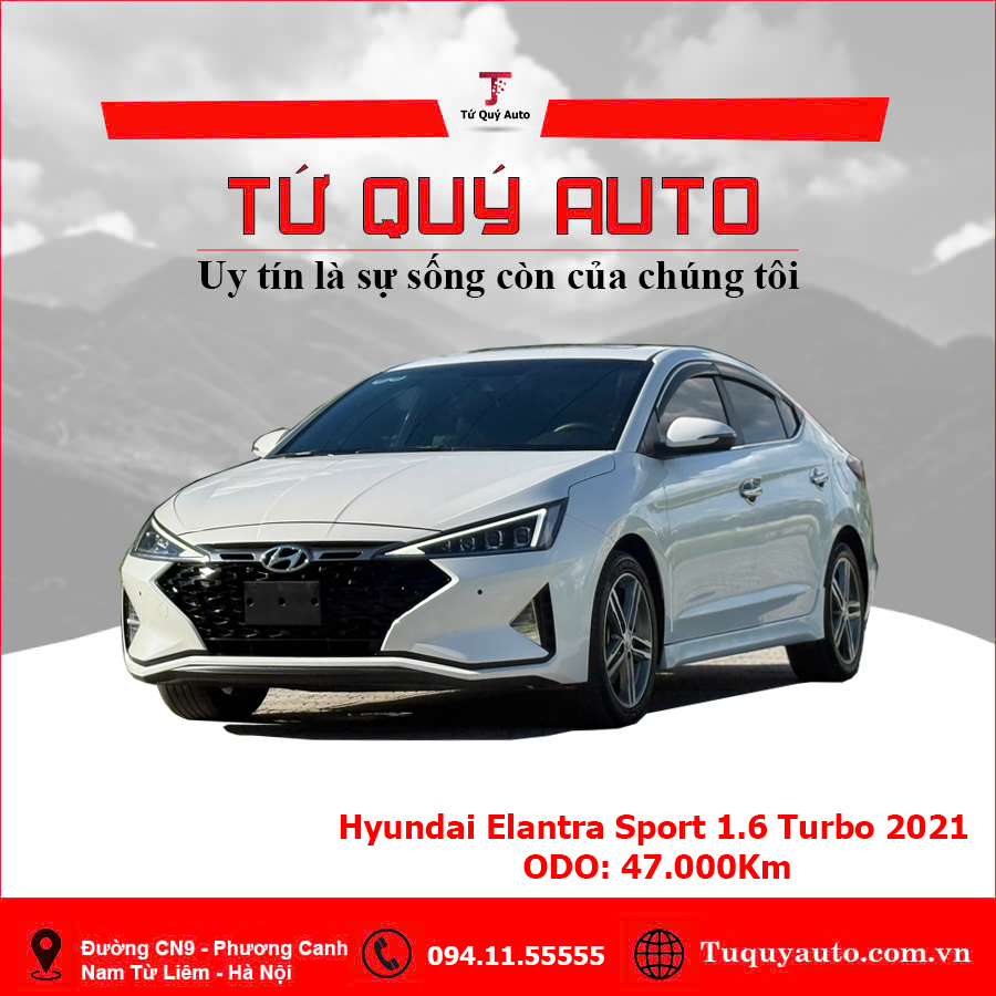 Xe Hyundai Elantra Sport 1.6 AT 2021 - Trắng