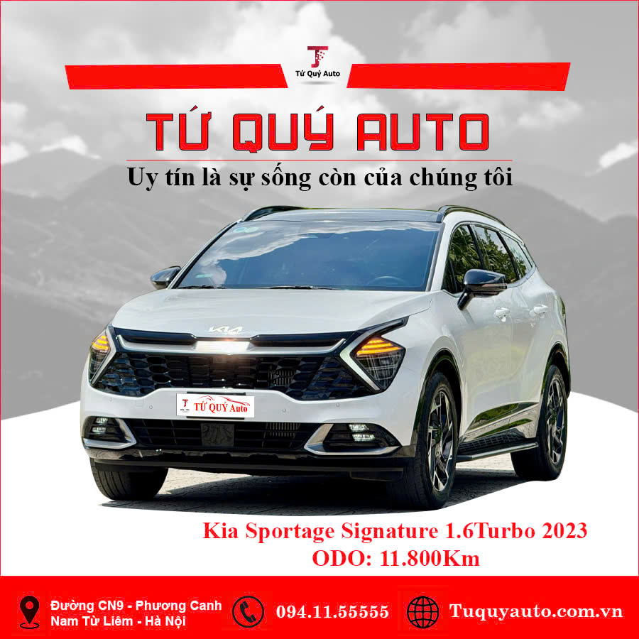 Xe Kia Sportage Signature 1.6T AWD 2023 - Trắng