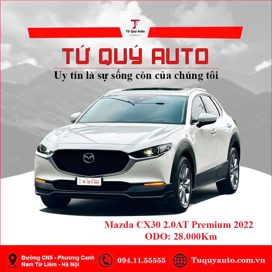 Xe Mazda CX 30 Premium 2.0 AT 2022 - Trắng