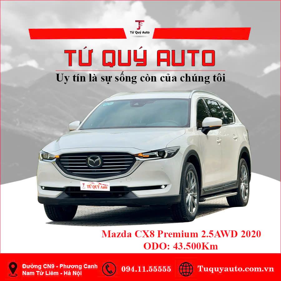 Xe Mazda CX8 Premium AWD 2020 - Trắng