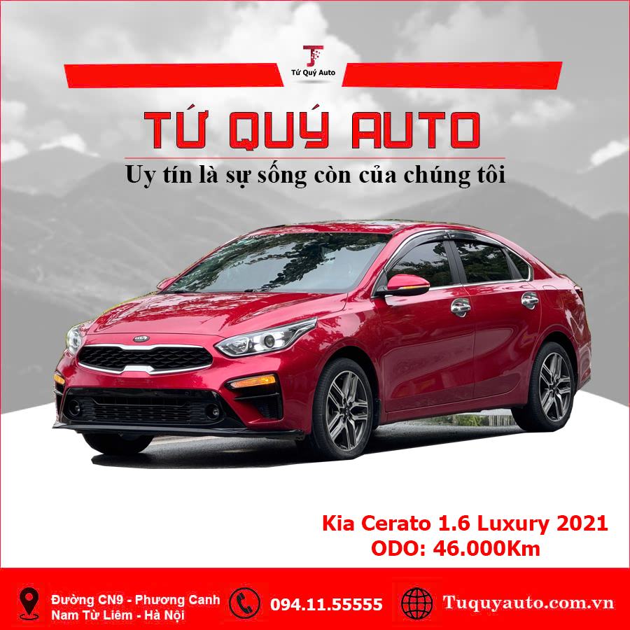 Xe Kia Cerato 1.6 AT Luxury 2021 - Đỏ