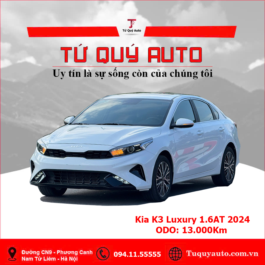 Xe Kia K3 Luxury 1.6 AT 2024 - Trắng