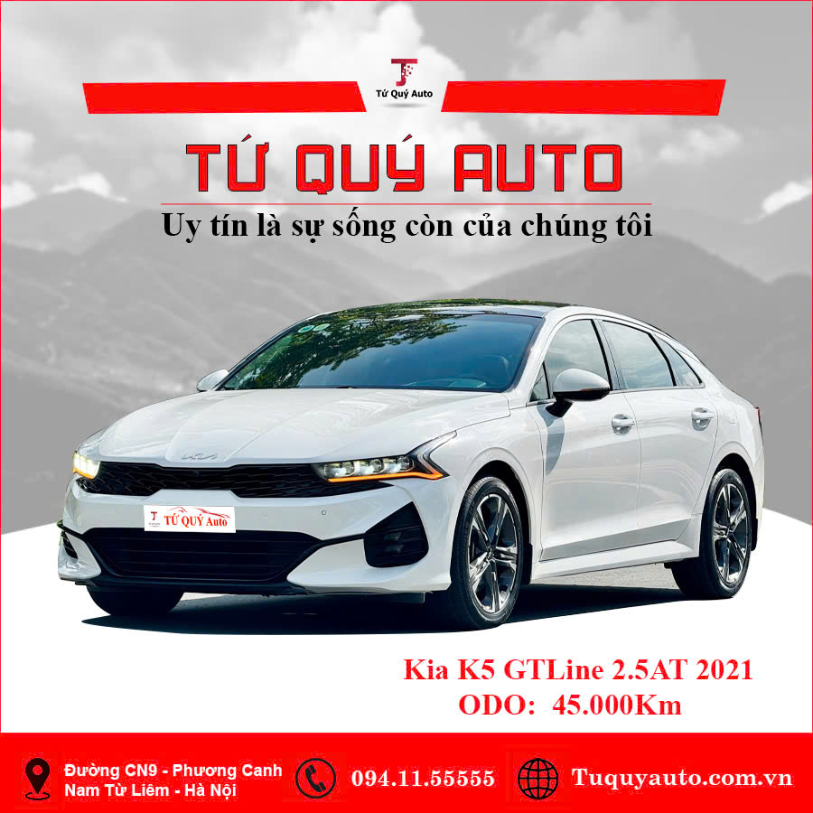 Xe Kia K5 GT-Line 2.5 AT 2021 - Trắng