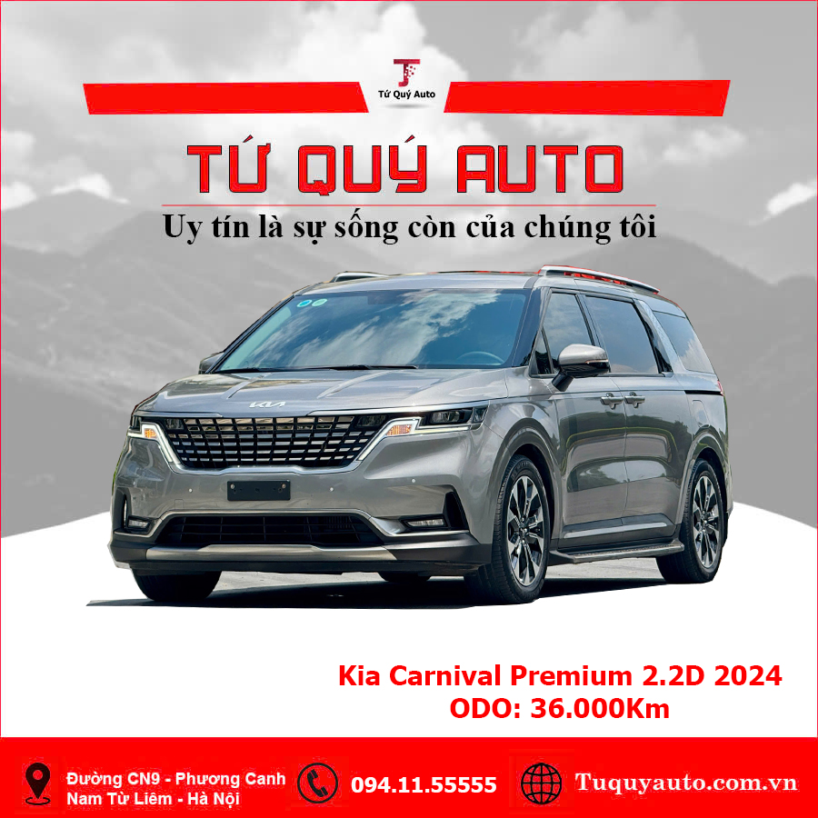 Xe Kia Carnival Premium 2.2D 7S 2024 - Xám