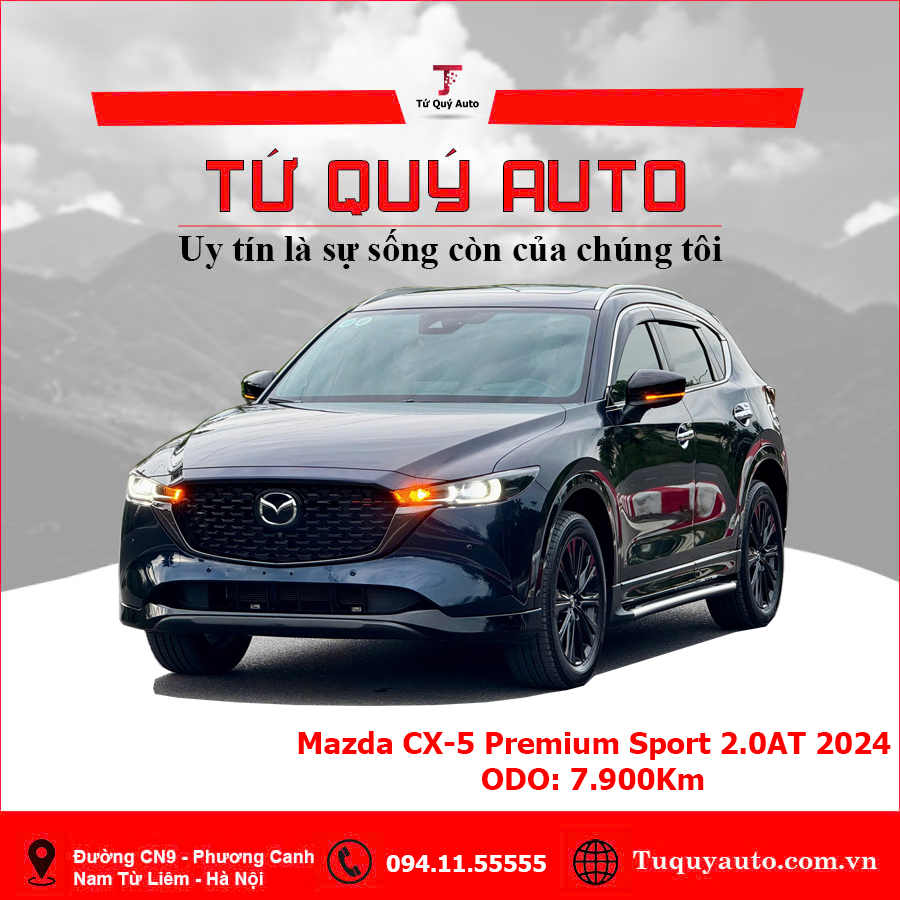 Xe Mazda CX5 Premium Sport 2.0 AT 2024 - Xanh Đen