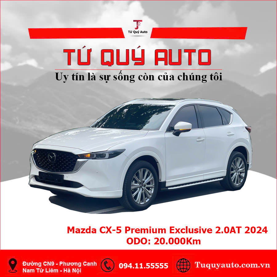 Xe Mazda CX5 Premium Exclusive 2.0 AT 2024 - Trắng