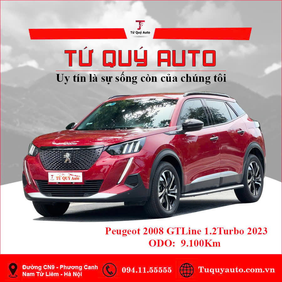 Xe Peugeot 2008 GT Line 1.2 AT 2023 - Đỏ