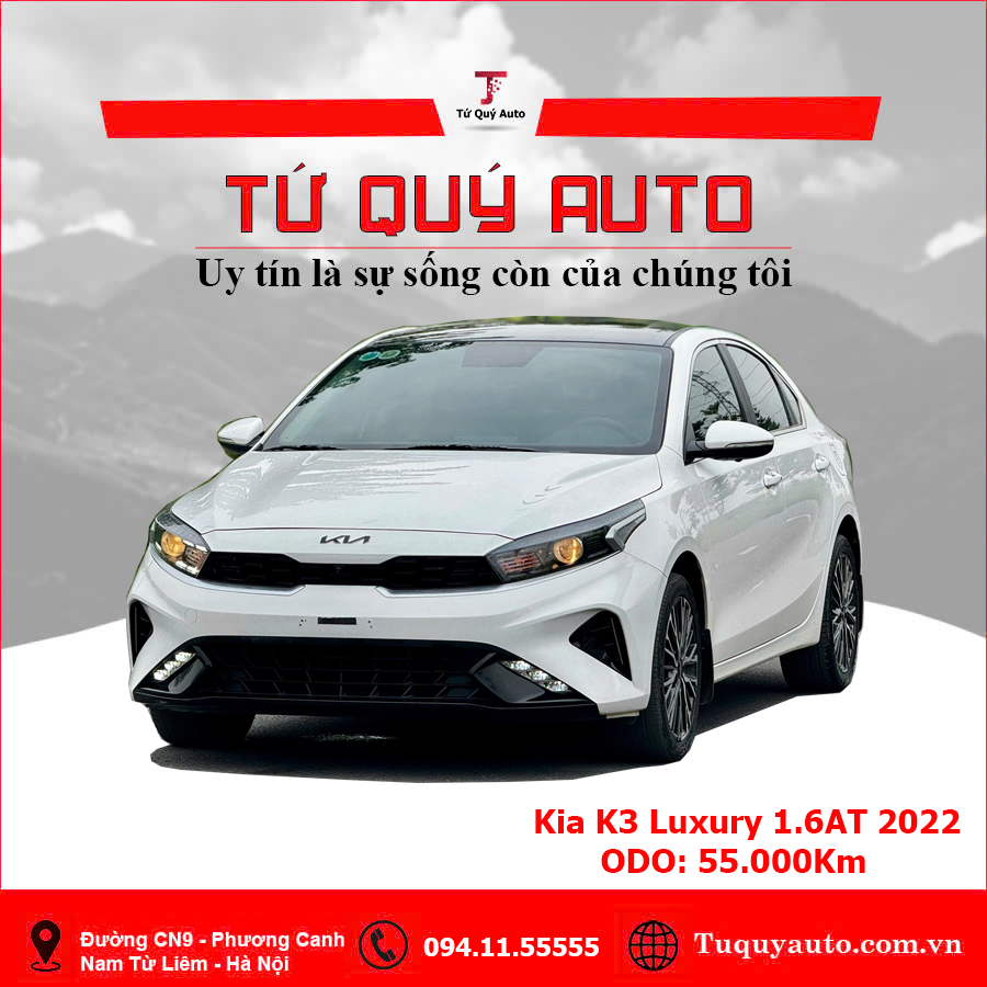 Xe Kia K3 Luxury 1.6 AT 2022 - Trắng