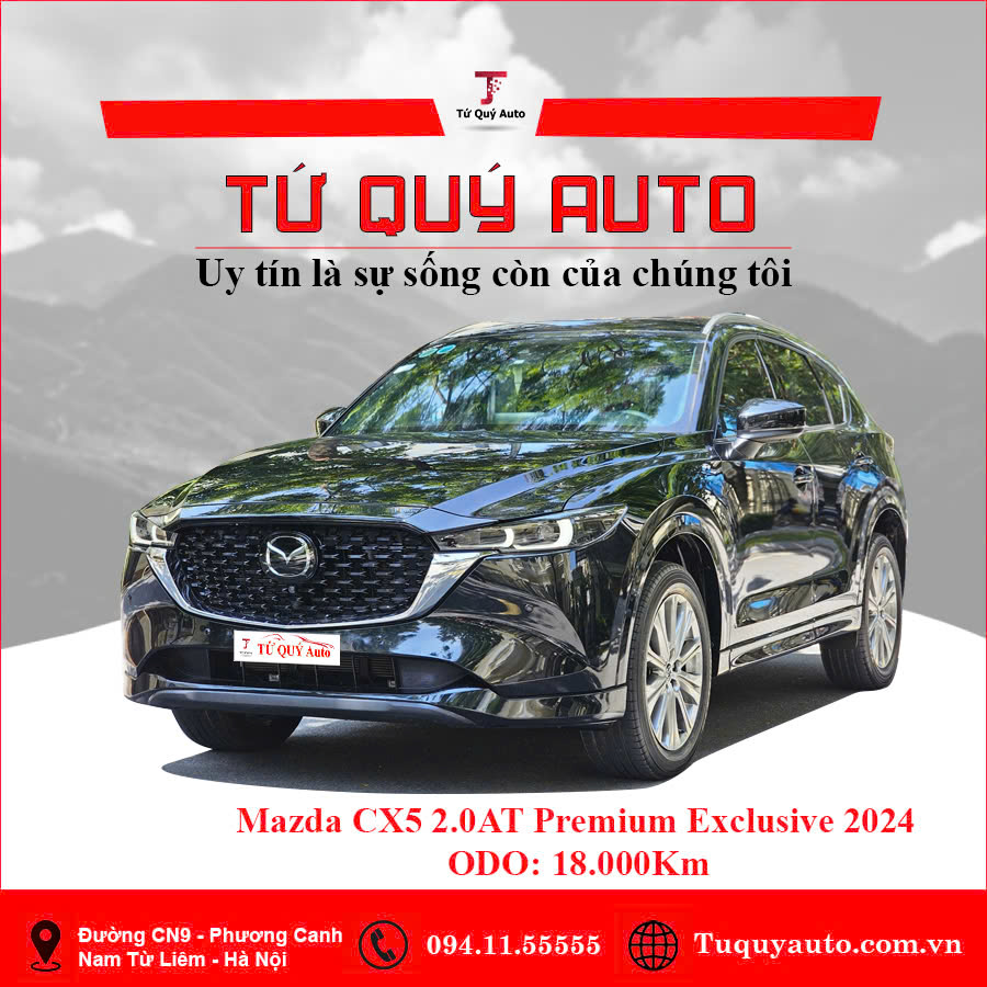 Xe Mazda CX5 Premium Exclusive 2.0 AT 2024 - Đen