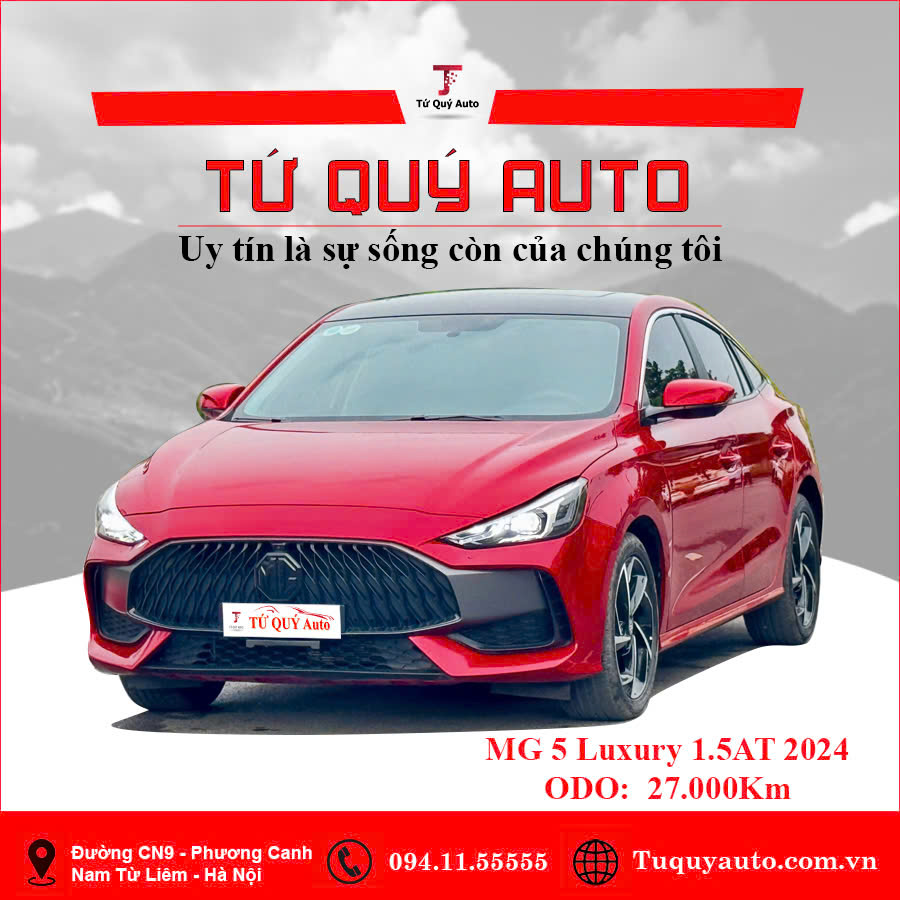 Xe MG 5 Luxury 1.5 AT 2024 - Đỏ