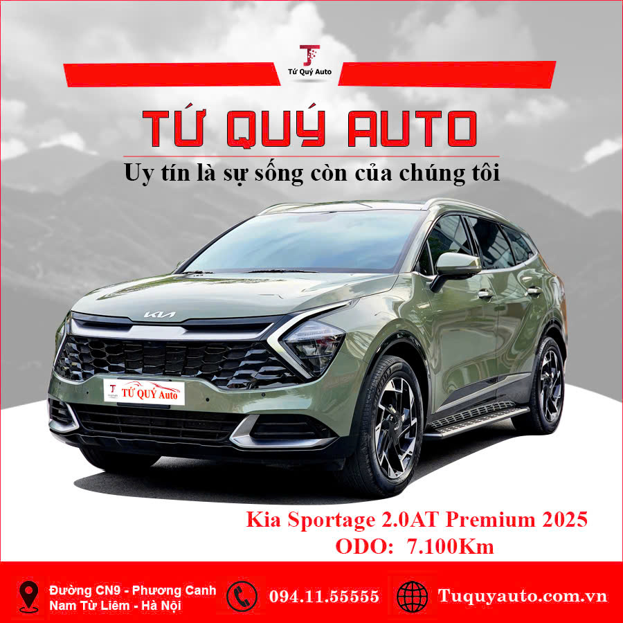Xe Kia Sportage Premium 2.0G 2025 - Xanh Bộ Đội