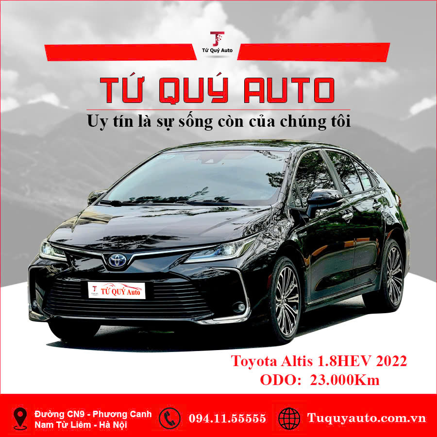 Xe Toyota Corolla altis 1.8HEV 2022 - Đen