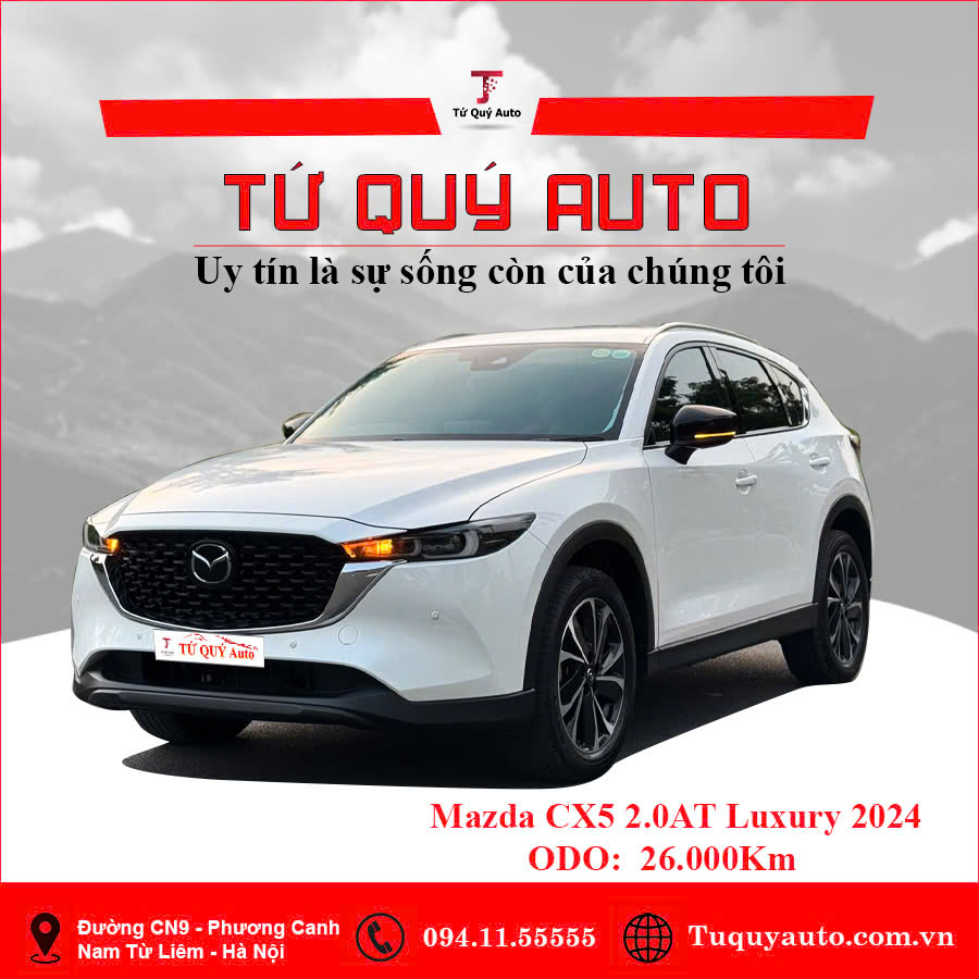 Xe Mazda CX5 Luxury 2.0 AT 2024 - Trắng