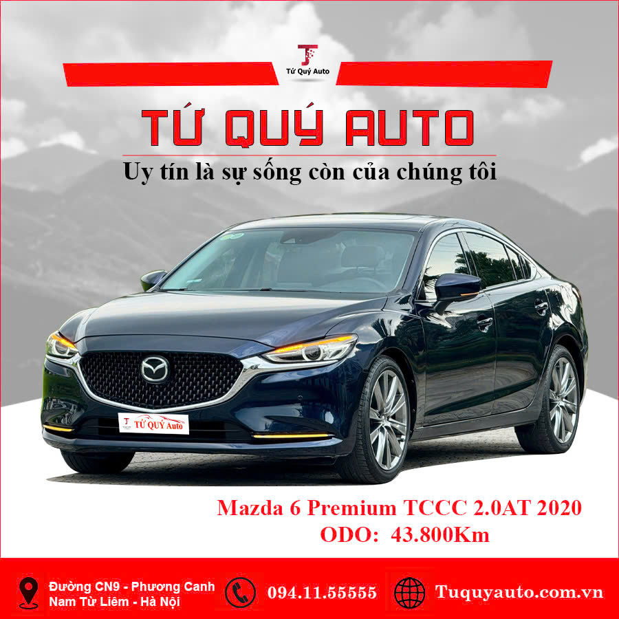 Xe Mazda 6 Premium 2.0 AT 2020 - Xanh Đen