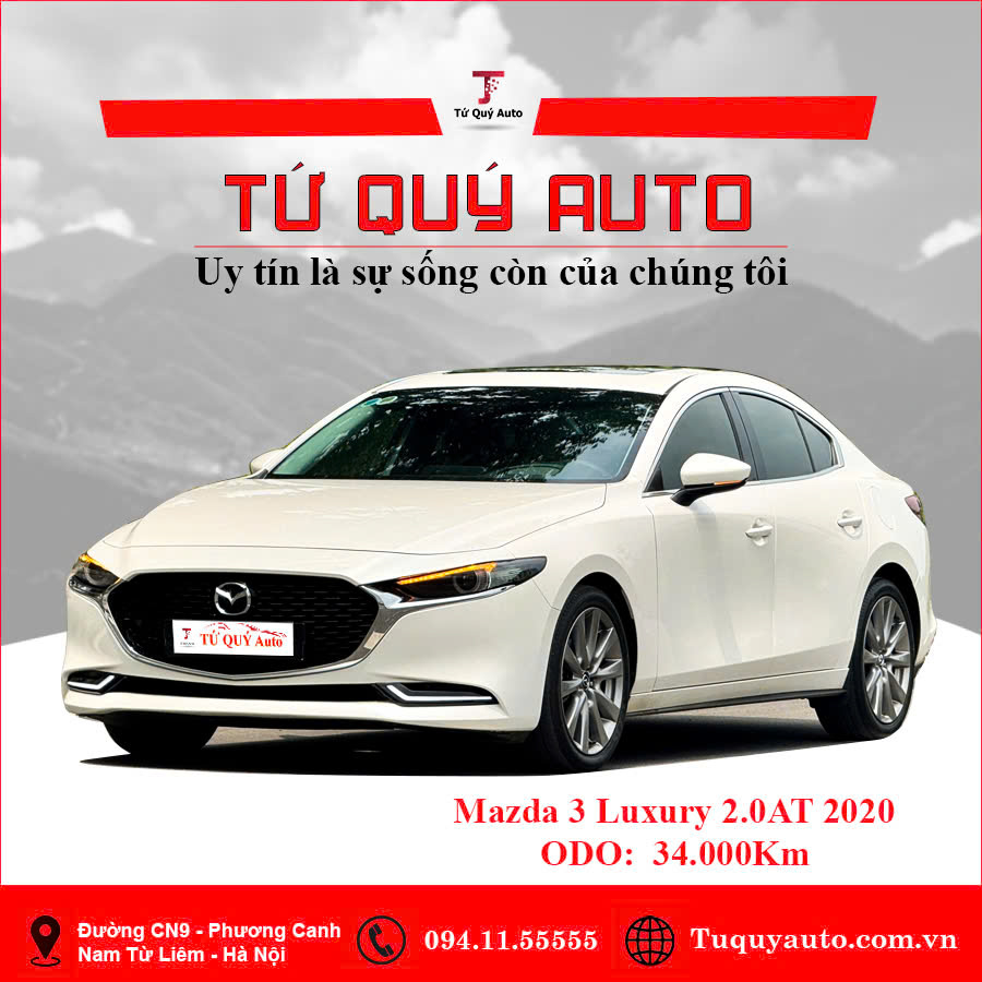 Xe Mazda 3 2.0L Signature Luxury 2020 - Trắng