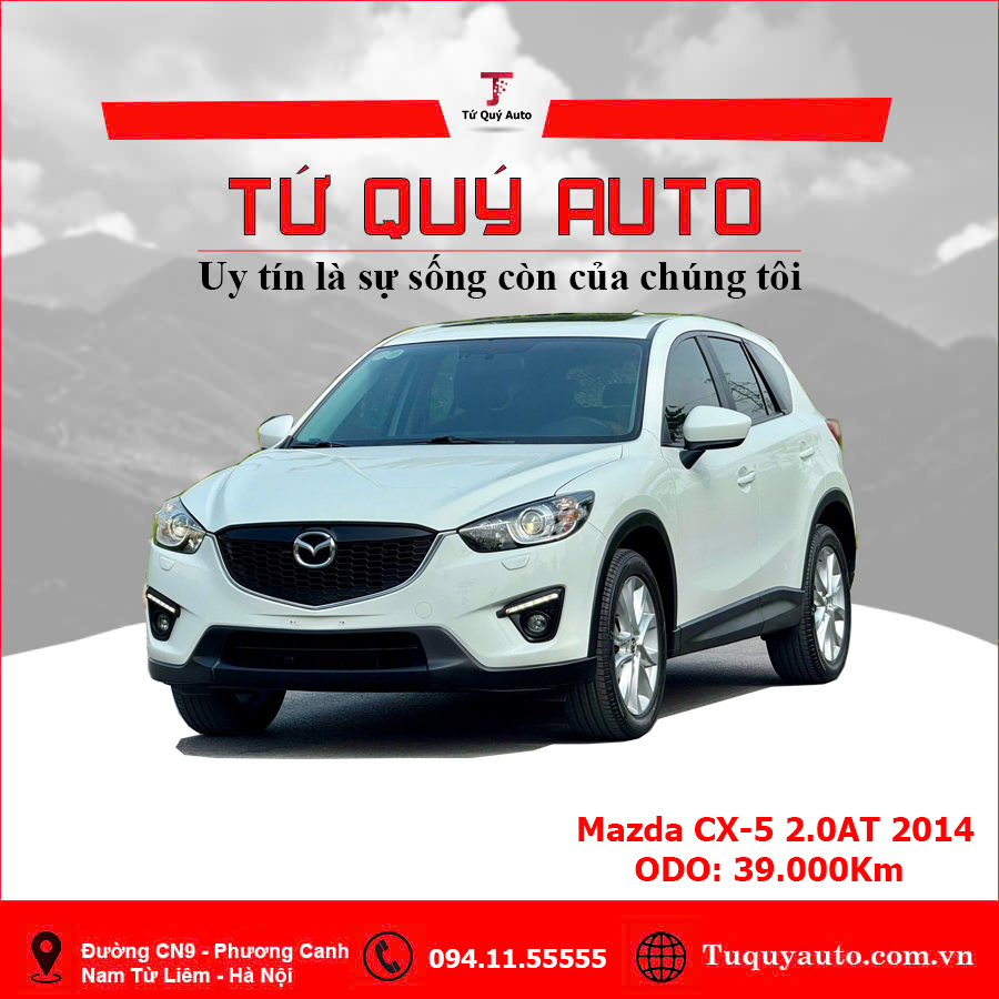 Xe Mazda CX5 2.0 AT 2014 - Trắng