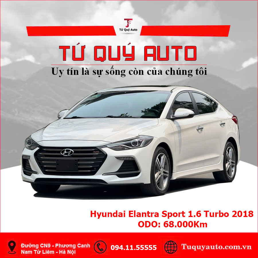 Xe Hyundai Elantra Sport 1.6 AT 2018 - Trắng