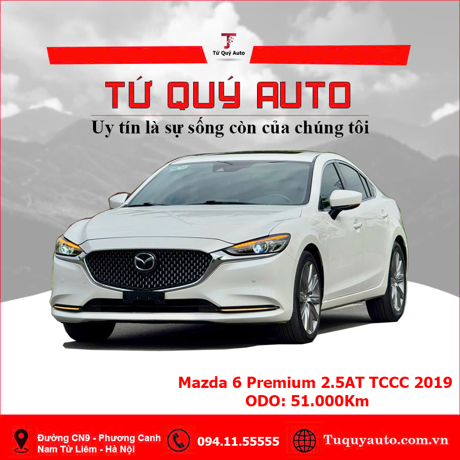Xe Mazda 6 Signature Premium 2.5 AT 2022 - Trắng