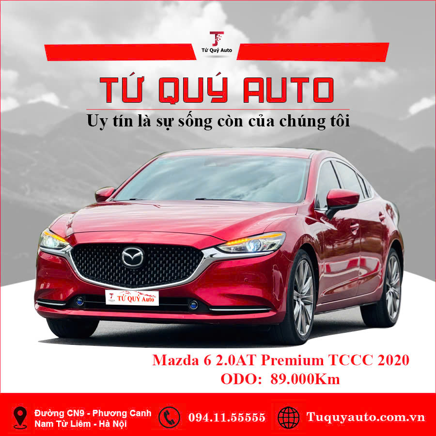 Xe Mazda 6 Premium 2.0 AT 2020 - Đỏ