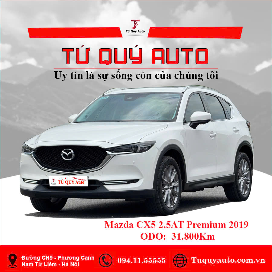 Xe Mazda CX5 2.5 Signature Premium 2WD I-Activ 2019 - Trắng